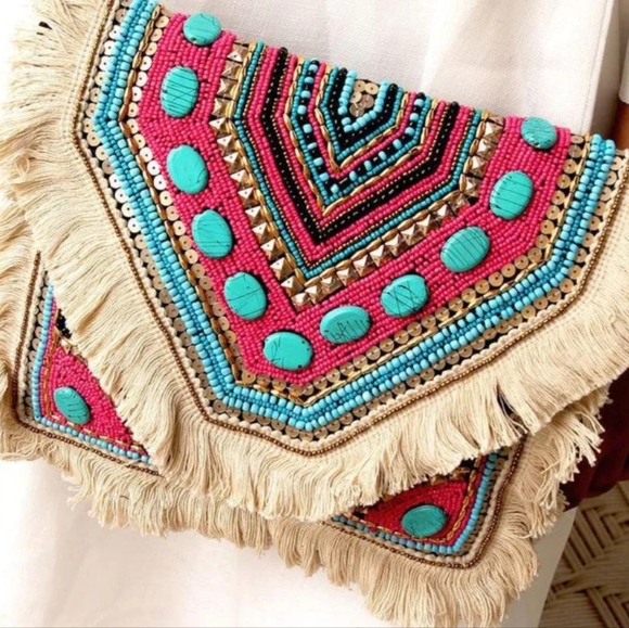 New boutique Handmade turqouise crossbody - Picture 3 of 5